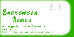 emerencia nemes business card